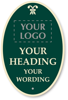 Create Oval Palladio Sign, Add Logo, Motif, Wording