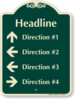 Custom Parking Lot Directory Signature Sign