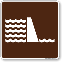 Dam Symbol Sign For Campsite