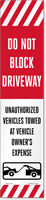 Do Not Block Driveway LotBoss Reflective Label