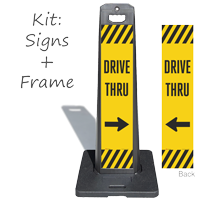 Drive Thru Lotboss Portable Sign Kit With Arrow