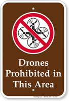Drones Prohibited In This Area Sign
