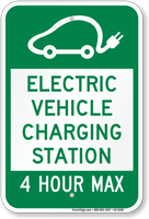 Electric Vehicle Charging Station Sign