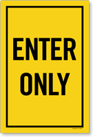 Enter Only Bigboss A-Frame Sign Panel