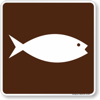 Fish Hatchery Symbol Sign For Campsite