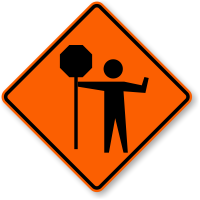 Flagger Symbol Sign