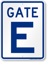 Gate E, Gate ID Sign