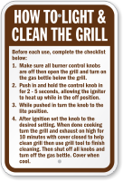 How To Light and Clean The Grill Sign