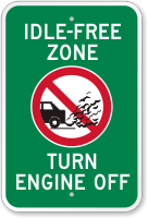 Idle-Free Zone, Turn Engine Off Sign