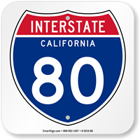 California Interstate 80 Sign