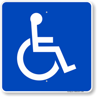 Large Handicapped symbol Sign