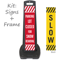 Lot Closed for Snow Removal LotBoss Portable Sign Kit