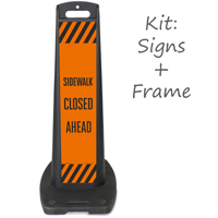 LotBoss "Sidewalk Closed Ahead" Portable Kit