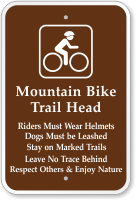 Mountain Bike Trail Head Campground Sign