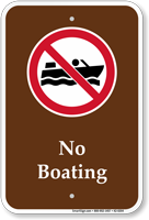 No Boating, Marine Recreation Sign