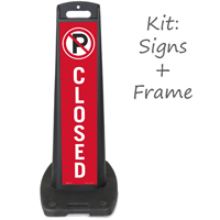 No Parking Closed LotBoss Portable Sign Kit