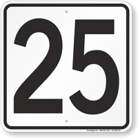 Parking Lot Number 25 Sign