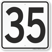 Parking Lot Number 35 Sign