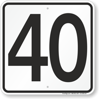 Parking Lot Number 40 Sign