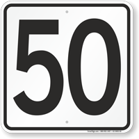 Parking Lot Number 50 Sign