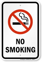Plastic No Smoking Sign (with Graphic)
