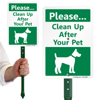 Please Clean Up After Your Pet LawnBoss Sign