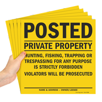 Private Property HDPE Sign Pack