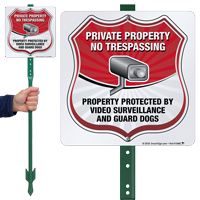 Private Property No Trespassing LawnBoss Sign