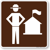 Ranger Station Symbol Sign For Campsite