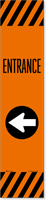 Reflective "Entrance" Left Arrow Label