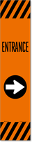 Reflective "Entrance" Right Arrow Label