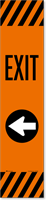 Reflective "Exit" Left Arrow Label