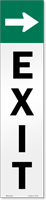 Reflective "Exit" Label w/ Right Arrow