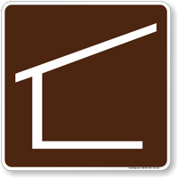 Shelter (Trail) Symbol Sign For Campsite