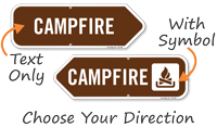 Campfire Arrow Campground Sign