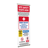 Site Safety Starts Here First Aid Kit Safety Banner Kit