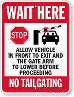 Stop Allow Vehicle in Front To Exit Sign