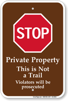 Stop Private Property Campground Sign