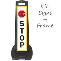 Stop With Symbol LotBoss Portable Sign Kit