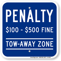 Tow Away Zone, Virginia Handicap Supplementary Sign