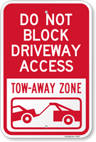 Tow Away Zone Sign