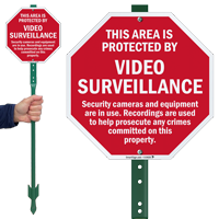 Area Protected By Video Surveillance Sign