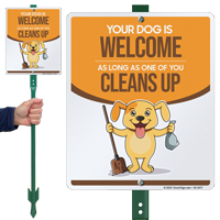 Your Dog Is Welcome As Long One of You Cleans Up 