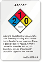 Asphalt NFPA Chemical Label