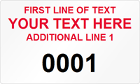 Rectangular Custom Template  Numbering