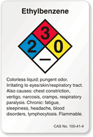 Ethylbenzene NFPA Chemical Label