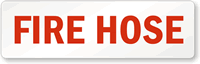 Fire Hose Fire and Emergency Adhesive Vinyl Label