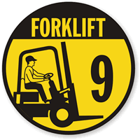 Forklift 9 (with Graphic) Label