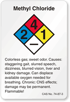 Methyl Chloride NFPA Chemical Label