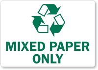 Mixed Paper Only Label